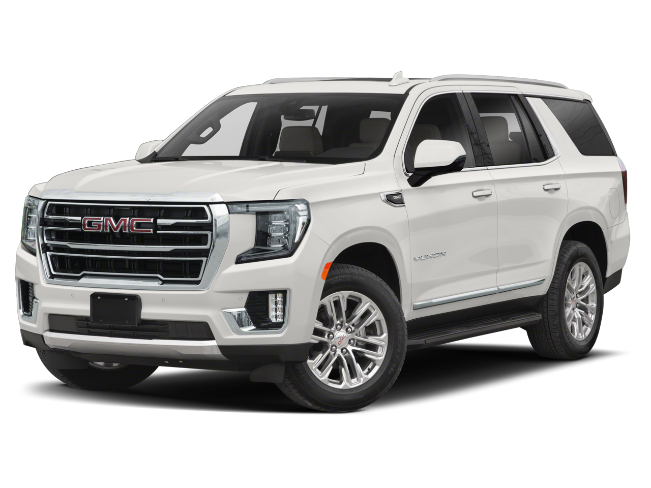 2024 GMC Yukon SLT in Titanium Rush Metallic — front three-quarter view