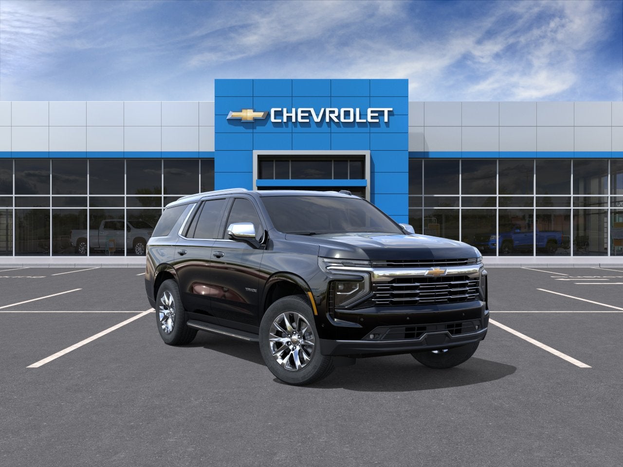 2026 Chevrolet Tahoe Premier in Black — front three-quarter view